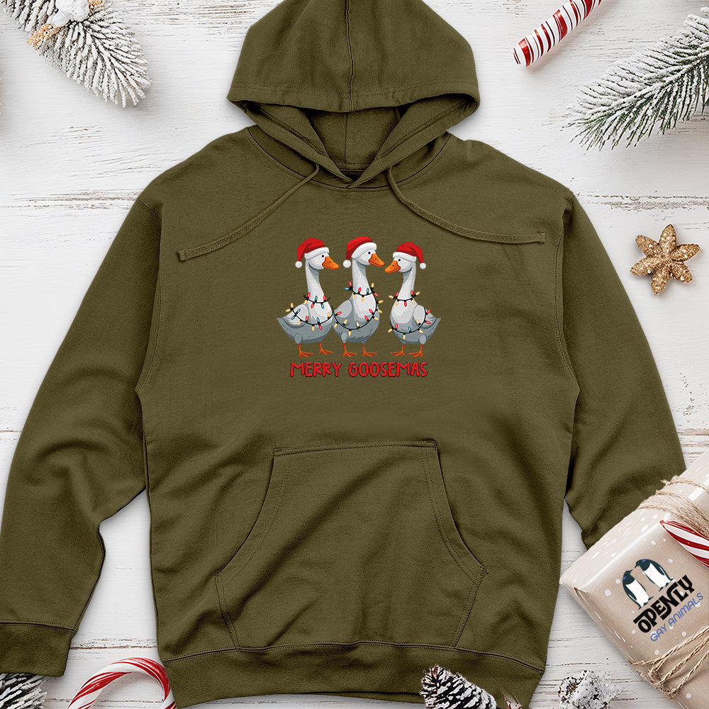 Merry Goosemas Unisex Midweight Hoodie