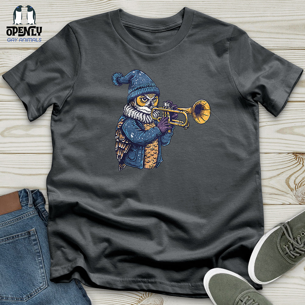 Owl Trumpet Performance Unisex t-shirt