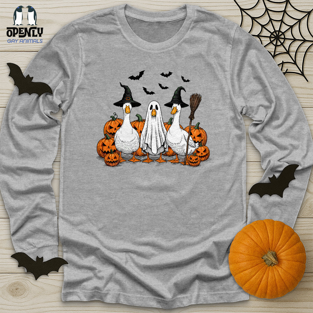 Boo Ghost Goose Unisex Long Sleeve Tee