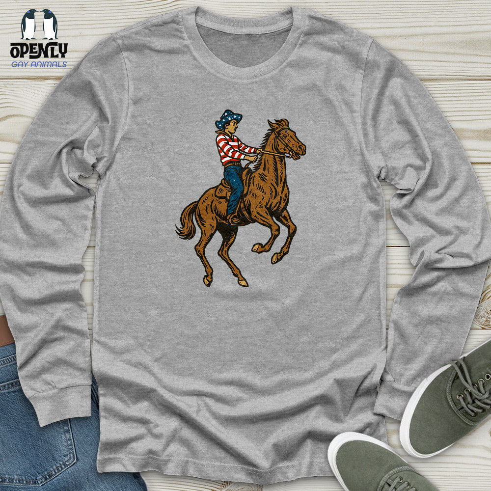 Cowboy 4th of July Unisex Long Sleeve Tee