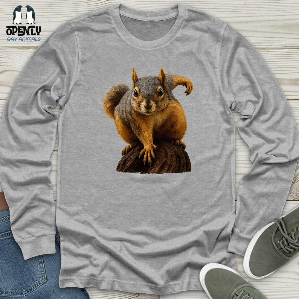Squirrel on Alert Unisex Long Sleeve Tee