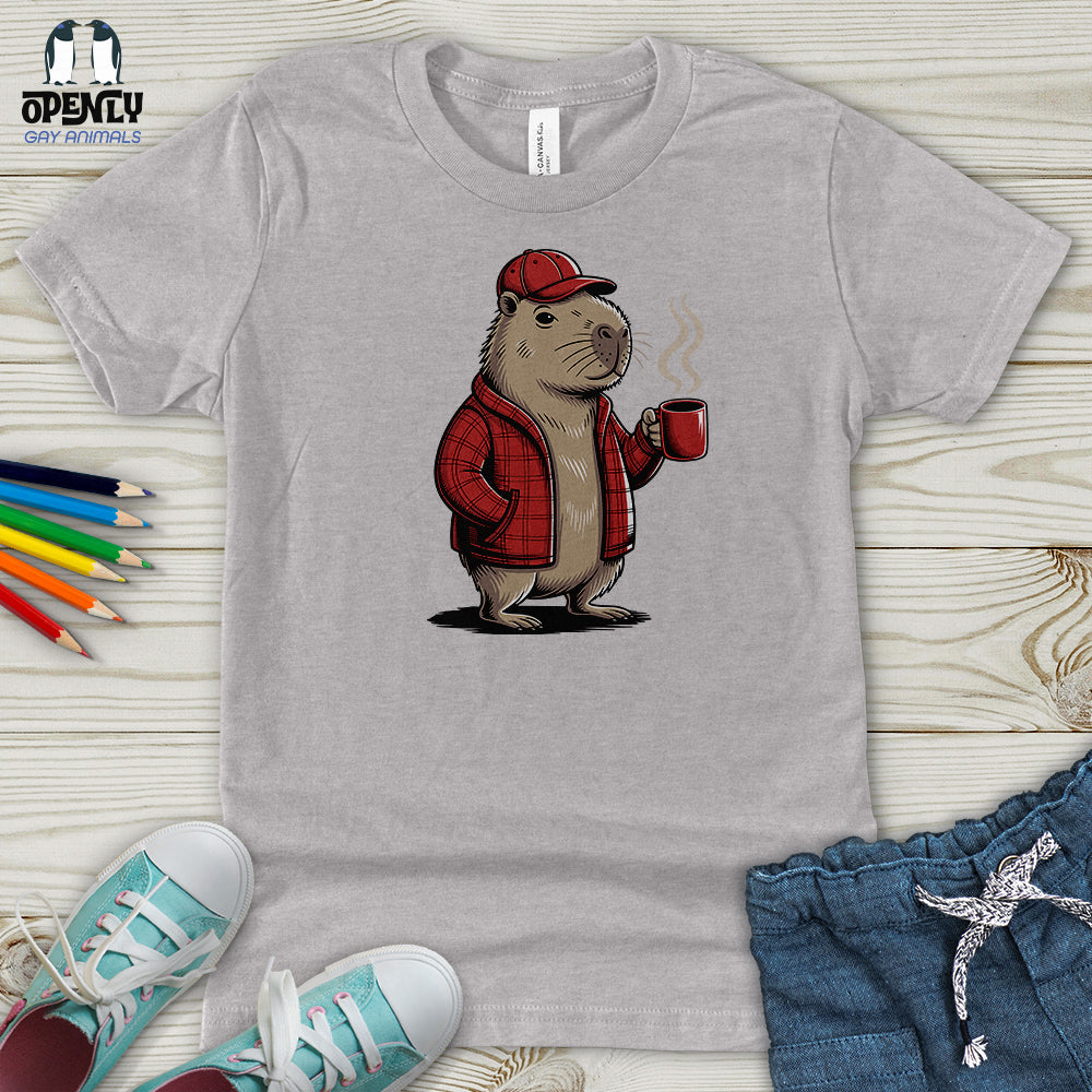 Caffeinated Capybara Youth T-Shirt