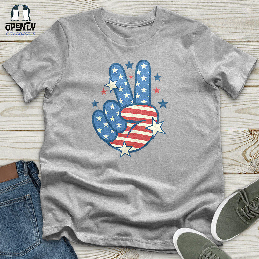 Victory Sign American Unisex T-Shirt
