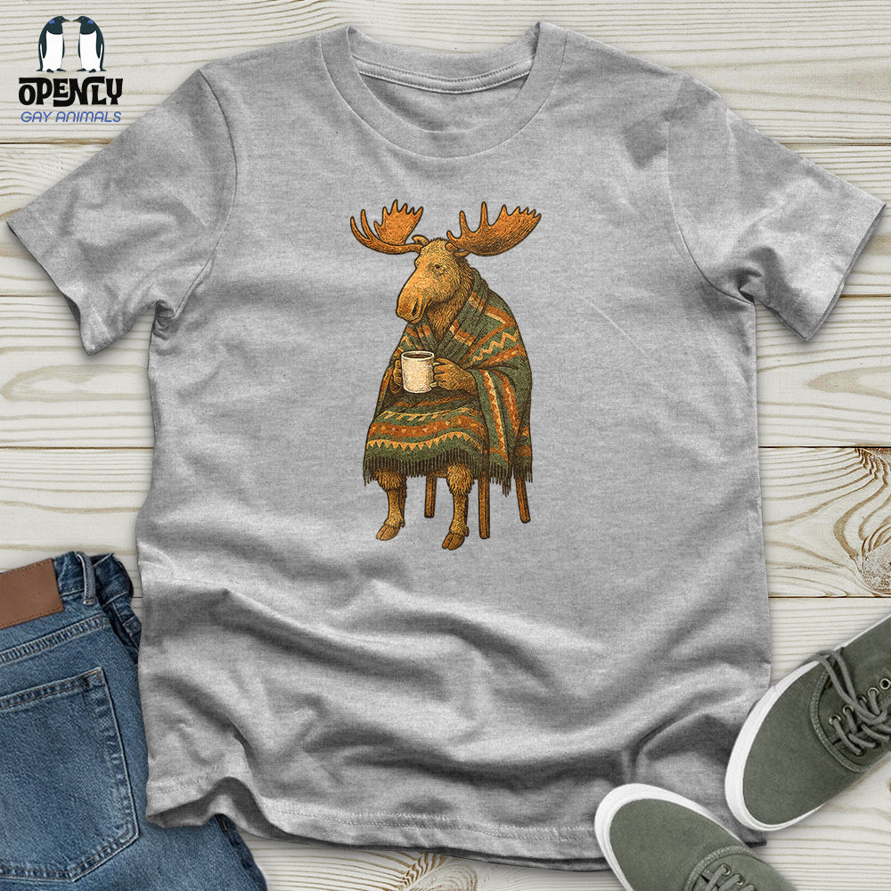 Moose Drinking Coffee Unisex T-Shirt