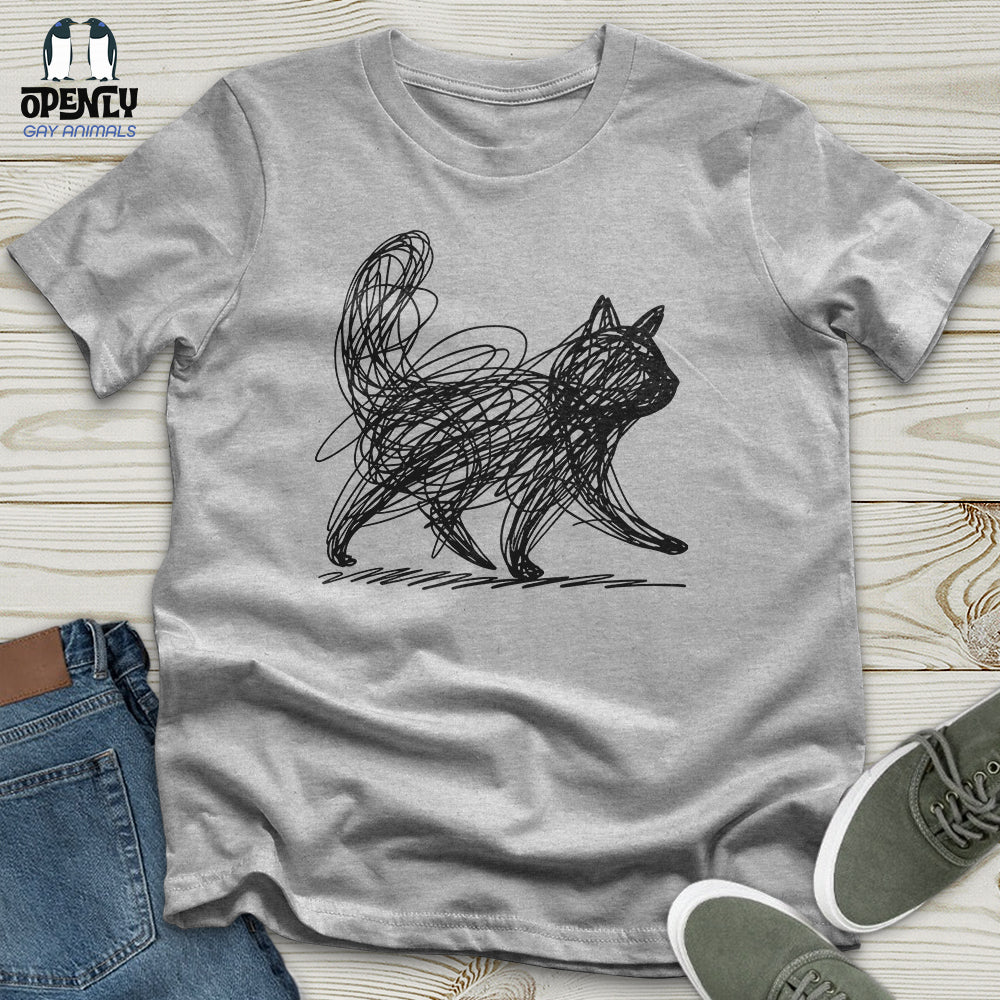 Scribble Cat Unisex T-Shirt