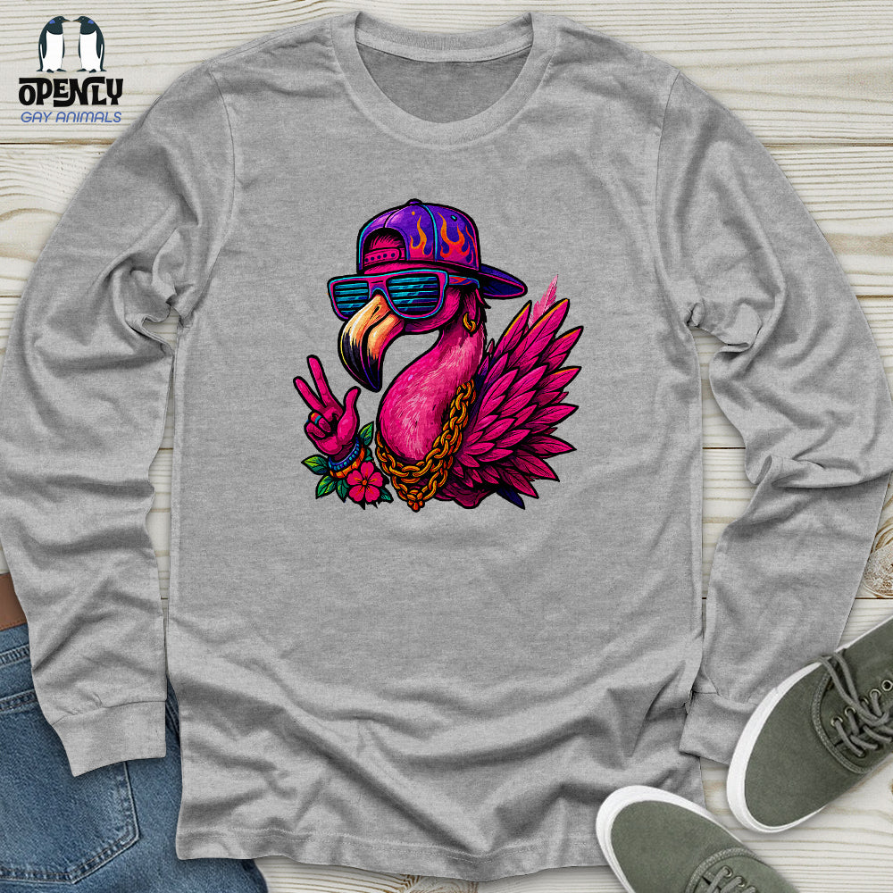 Funny Flamingo Unisex Long Sleeve Tee