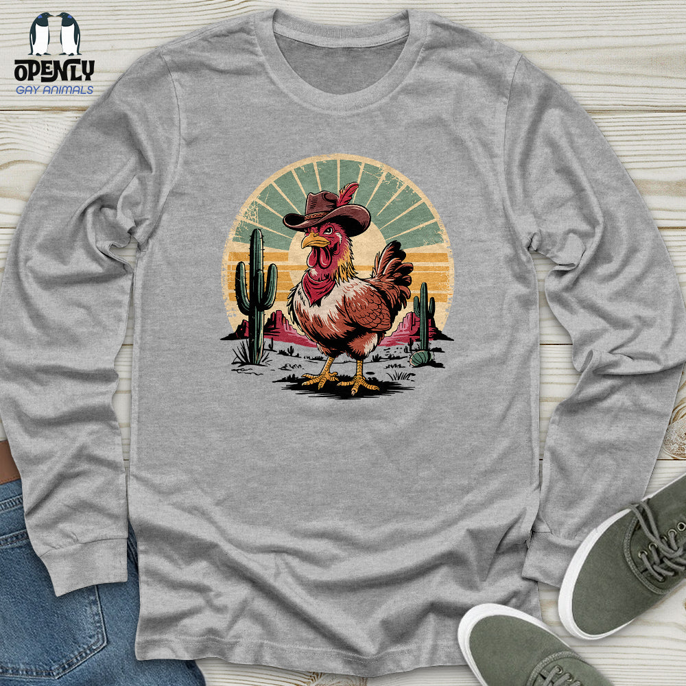 Cowboy Chicken Unisex Long Sleeve Tee