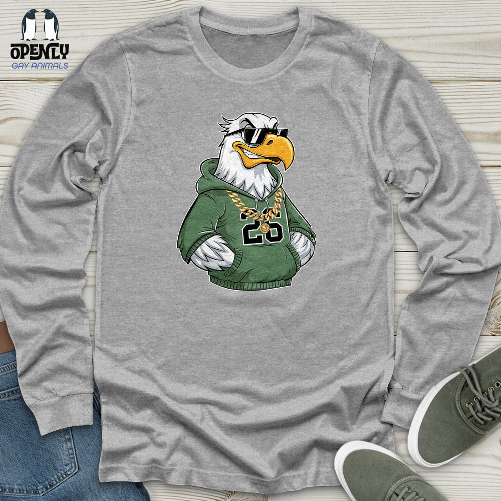 A Cool, Urban-Styled Eagle Unisex Long Sleeve Tee