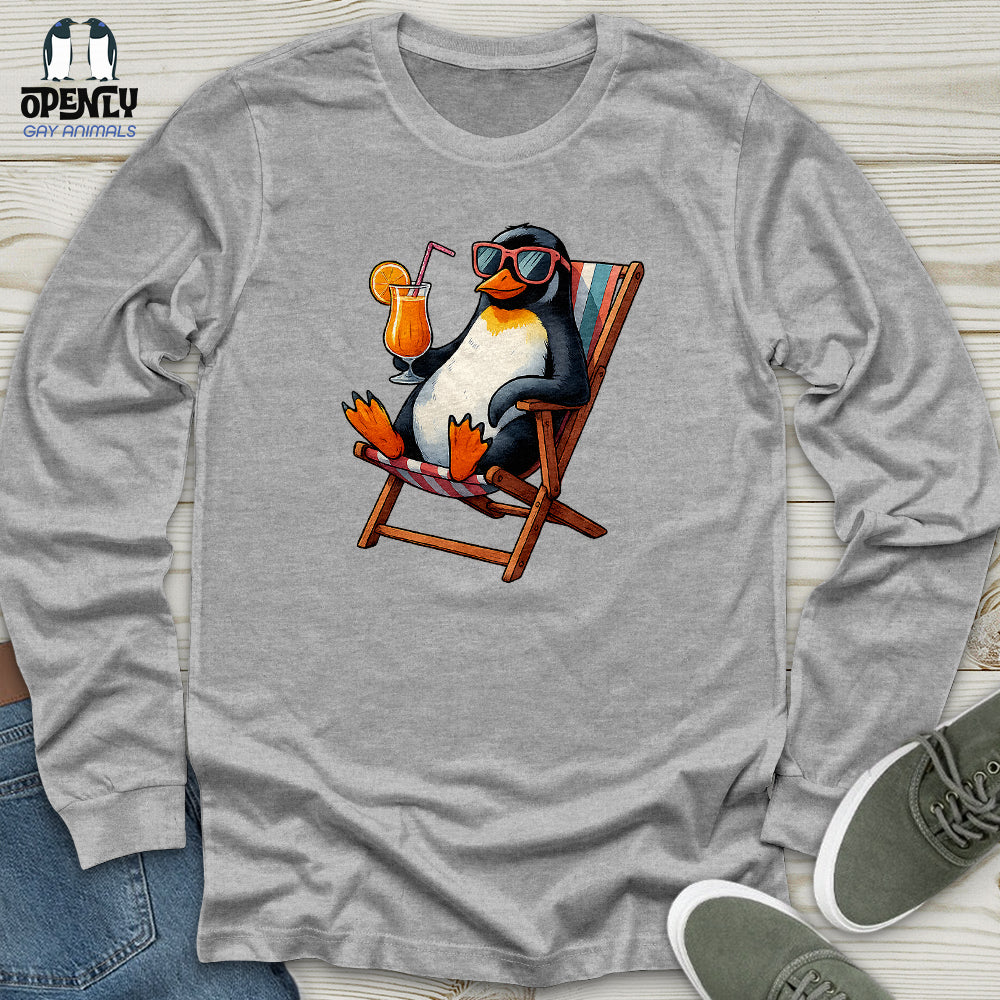 Chillin' Penguin Paradise Unisex Long Sleeve Tee