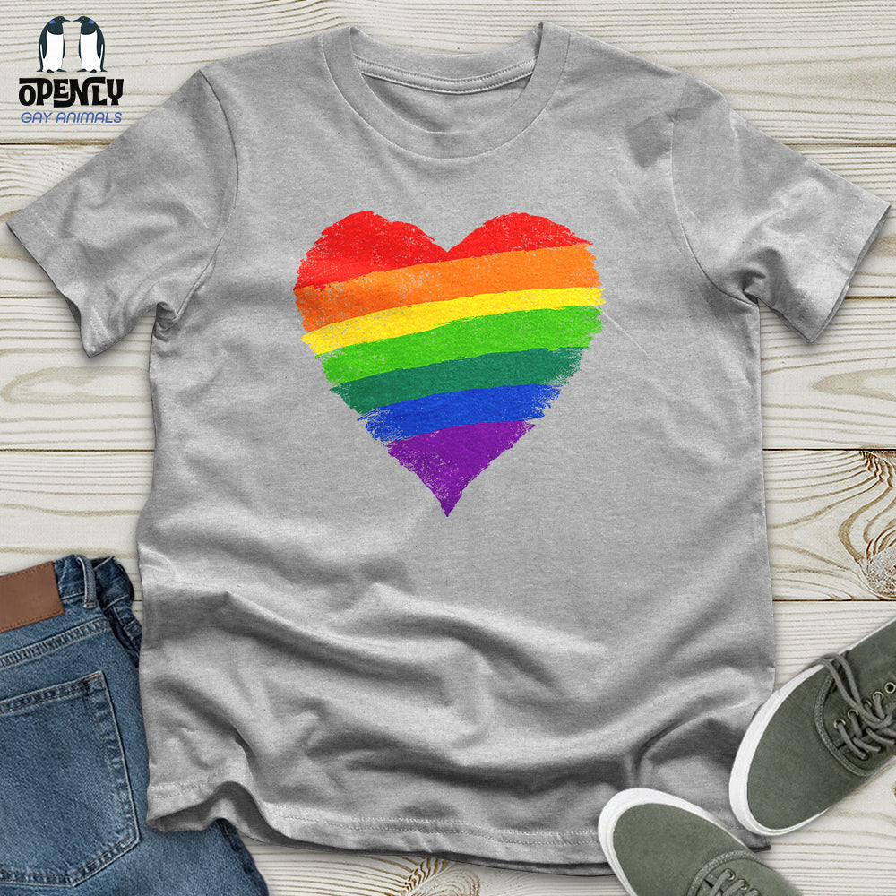 Rainbow Heart Lgbt Ally Unisex T-Shirt