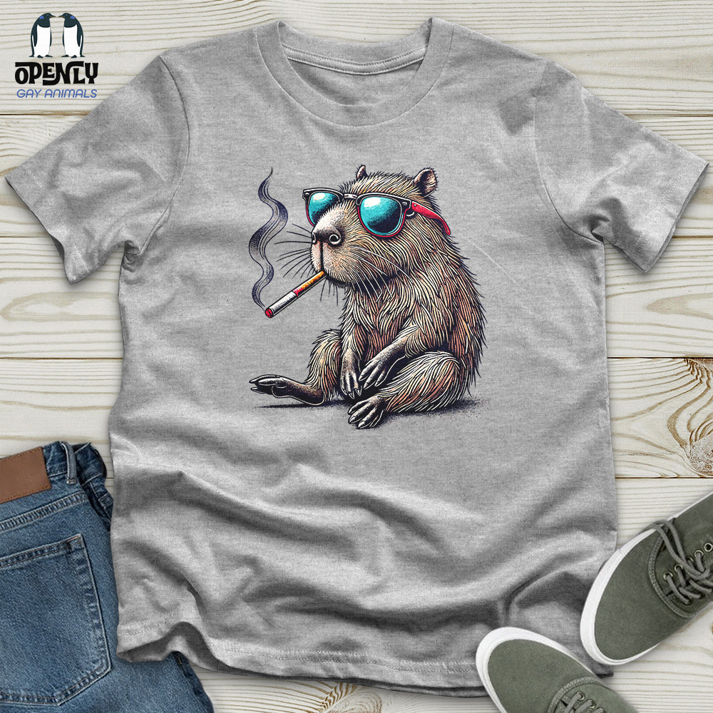 Capybara With Sunglasses and Cigarette Unisex T-Shirt