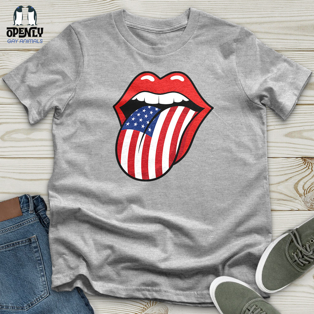 American Flag Tongue Unisex T-Shirt
