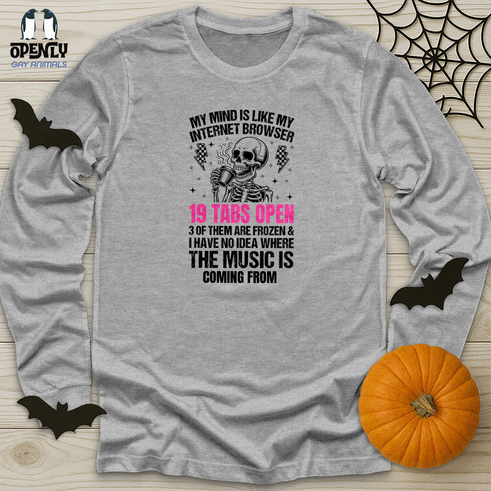 Mind Like a Browser Unisex Long Sleeve Tee