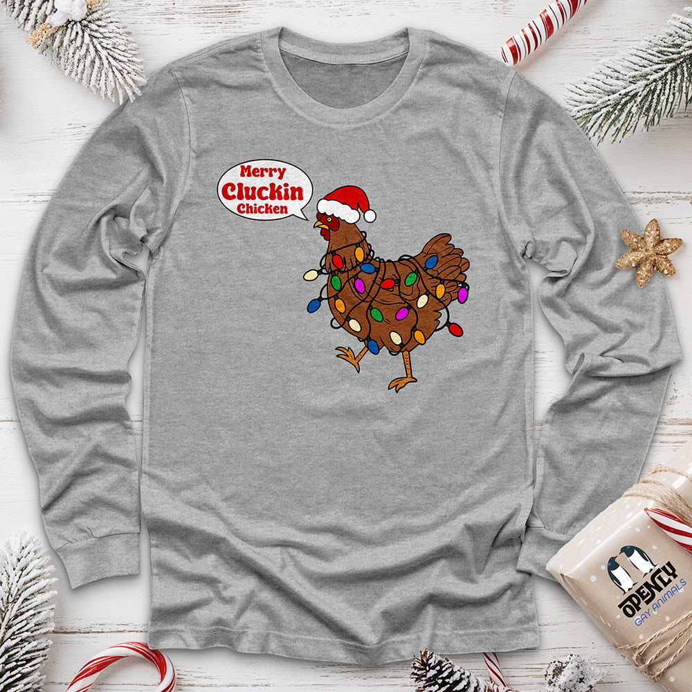 Merry Cluckin Chicken Unisex Long Sleeve Tee