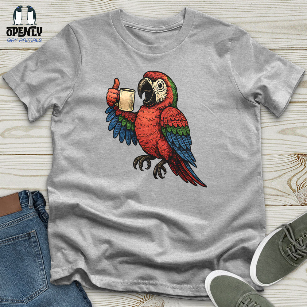 Coffee Parrot Cheers Unisex T-Shirt