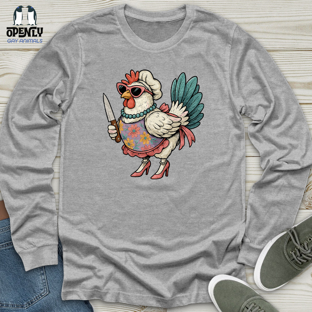 Funny  Rooster Chicken Unisex Long Sleeve Tee