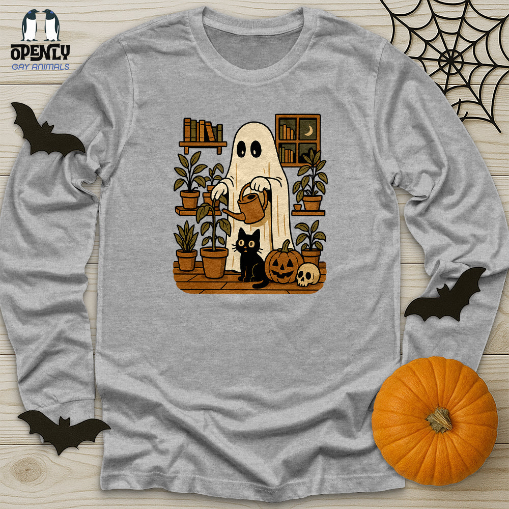 Retro Ghost Gardening Unisex Long Sleeve Tee