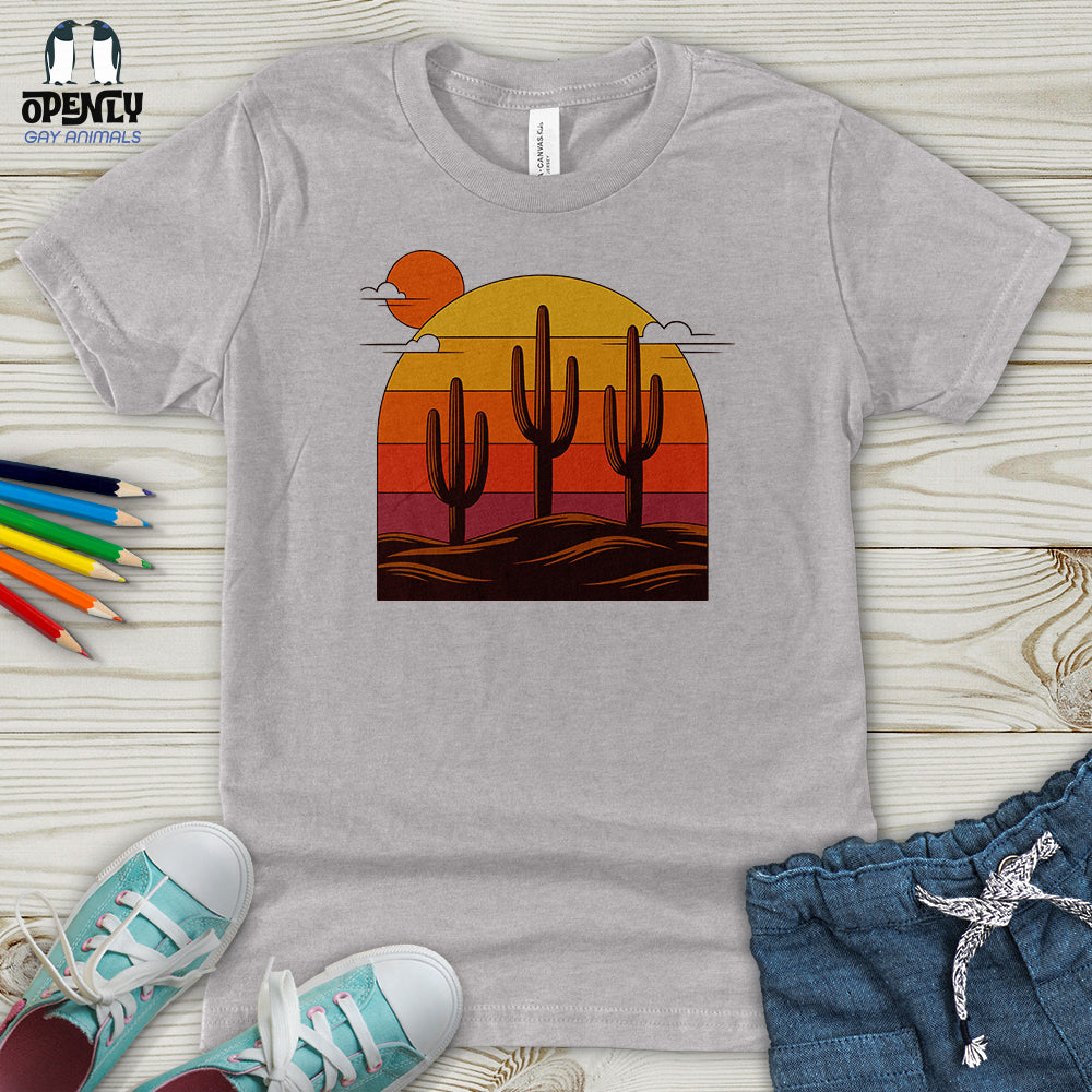 Minimalist Desert Landscape Illustration Youth T-Shirt