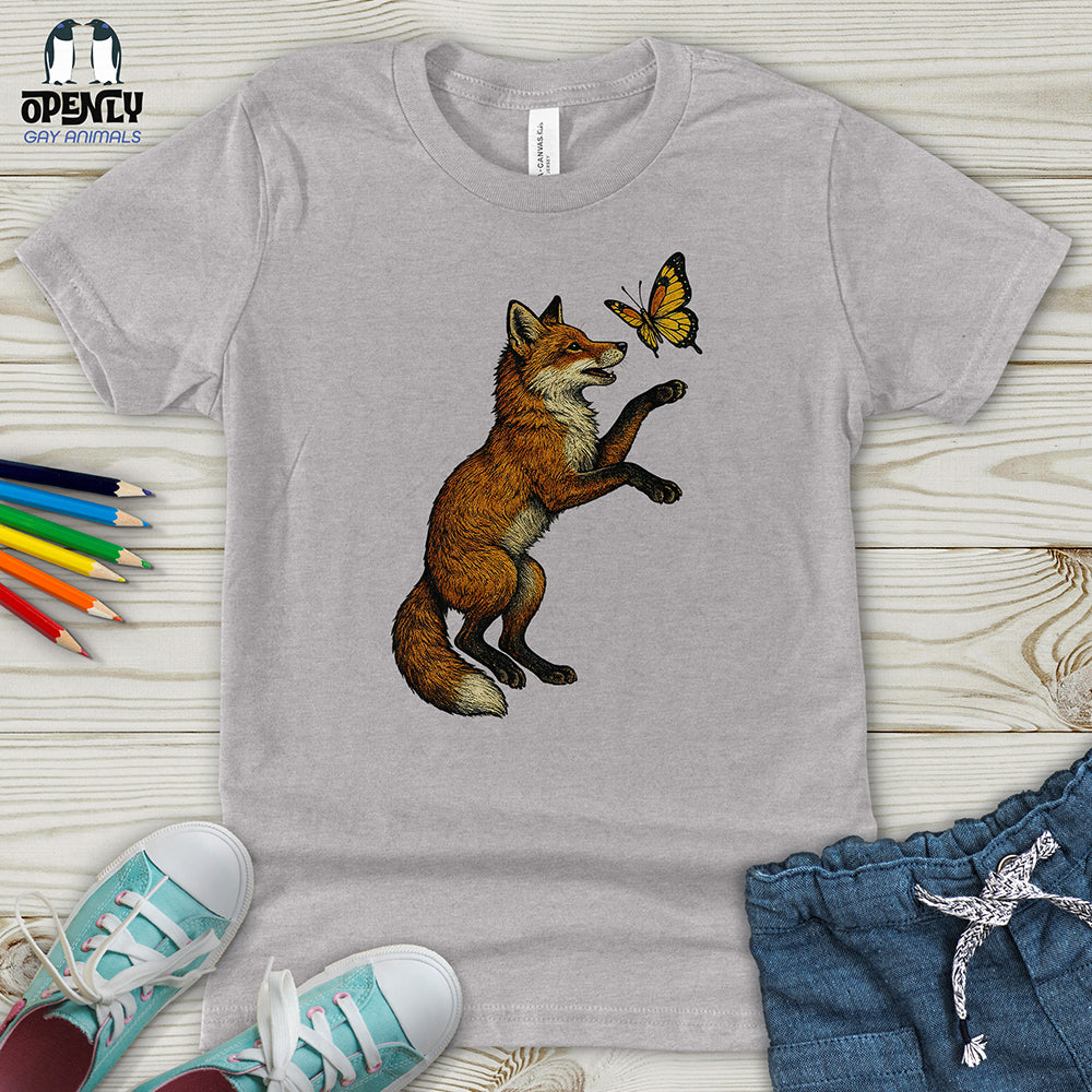 Fox With Butterfly Youth T-Shirt