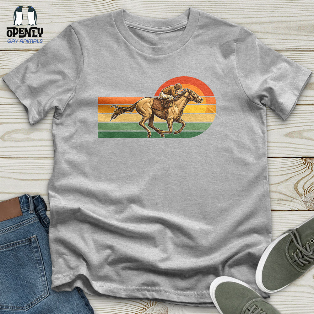Horse Racing Retro Sunset Unisex T-Shirt