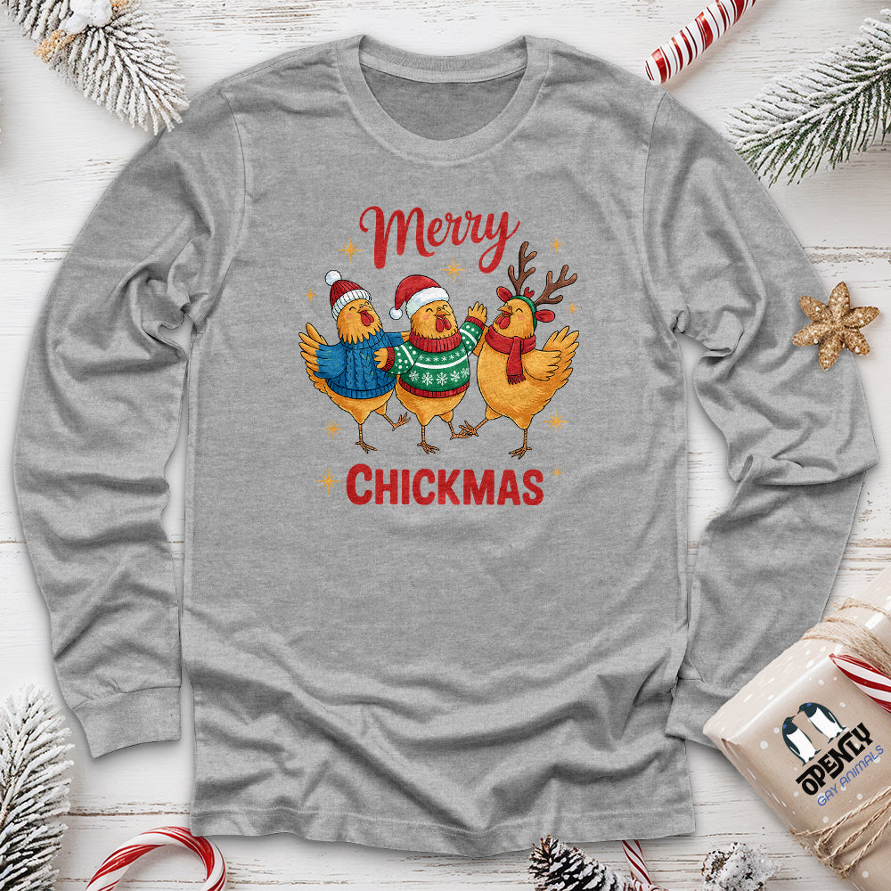 Merry Chickmas Unisex Long Sleeve Tee