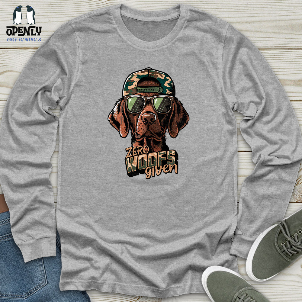Zero Woofs Given Unisex Long Sleeve Tee