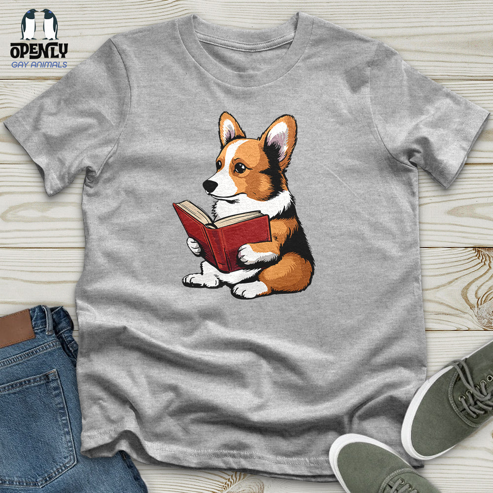 Corgi Reading Book Unisex T-Shirt