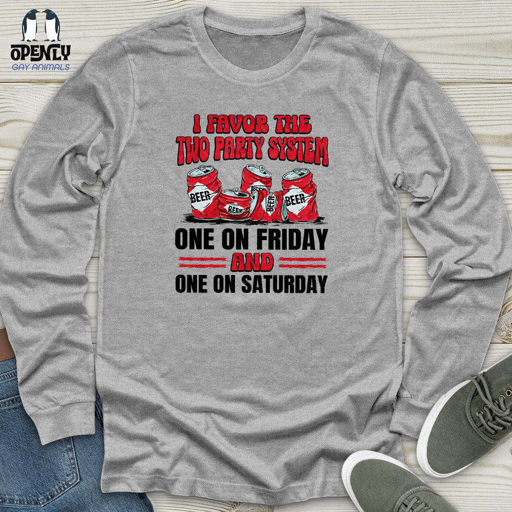 Two Party System Unisex Long Sleeve Tee