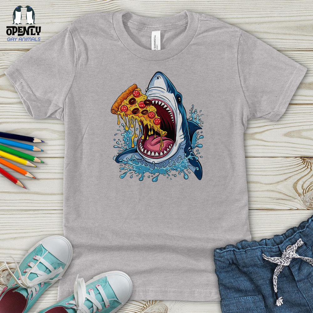 Shark Eating Pizza Youth T-Shirt