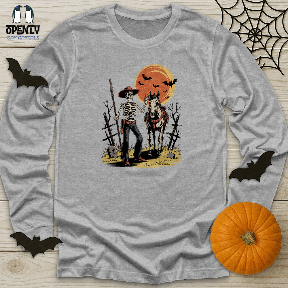 Skeleton Cowboy Unisex Long Sleeve Tee