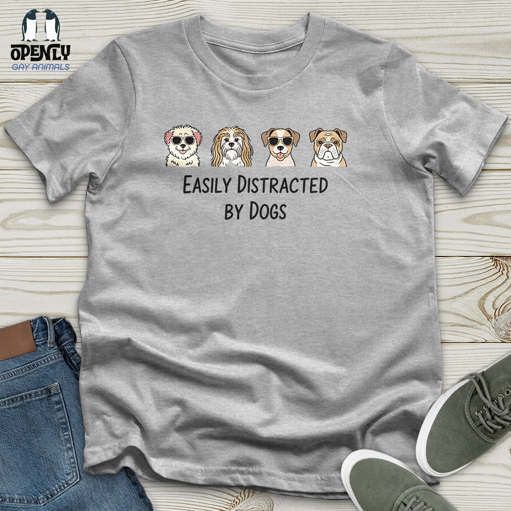 Men's Easily Distracted by Dogs Unisex T-Shirt
