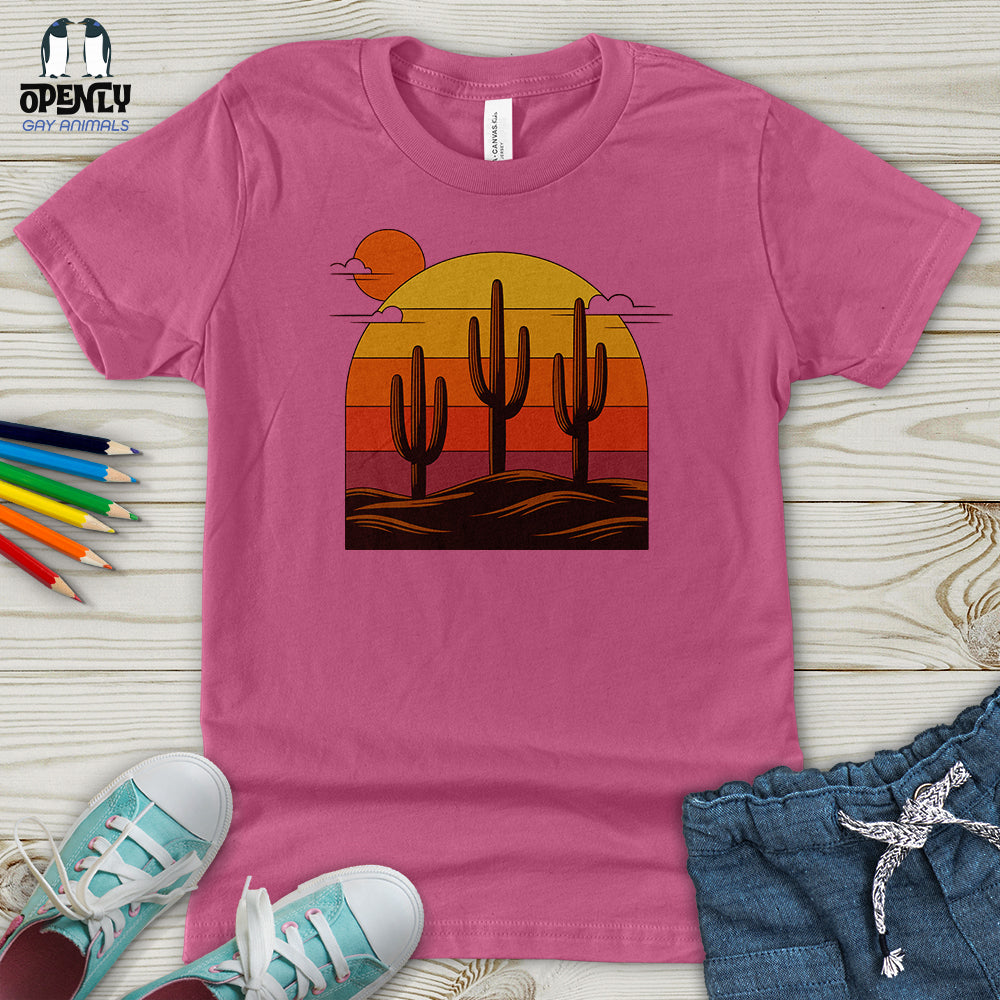Minimalist Desert Landscape Illustration Youth T-Shirt