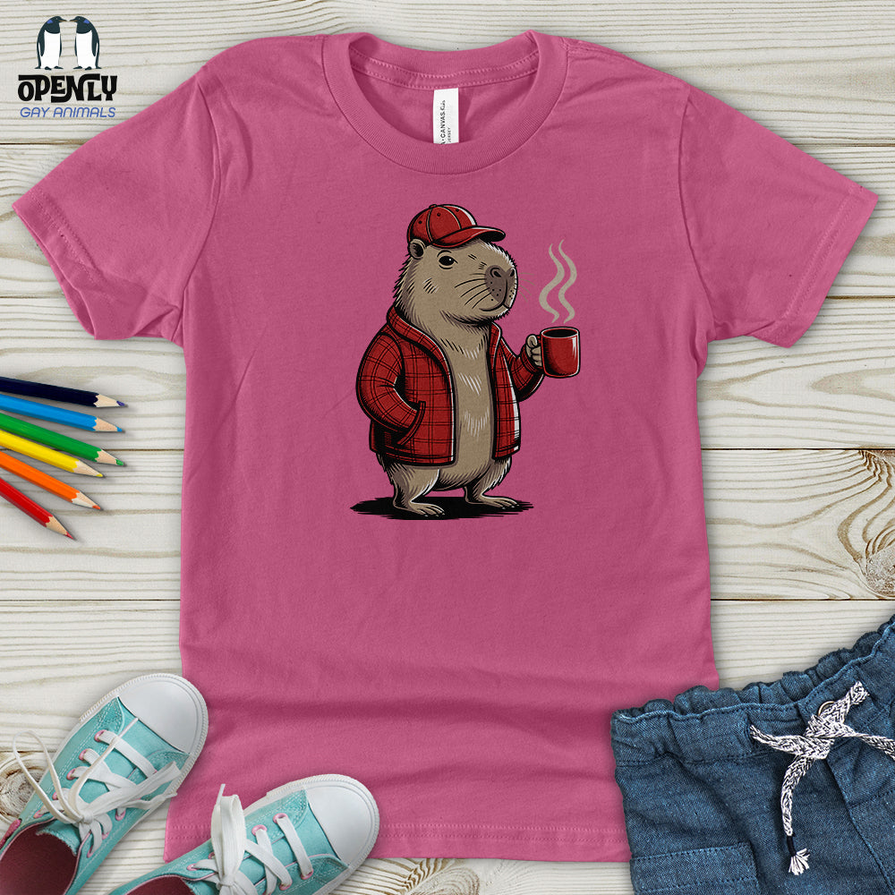 Caffeinated Capybara Youth T-Shirt