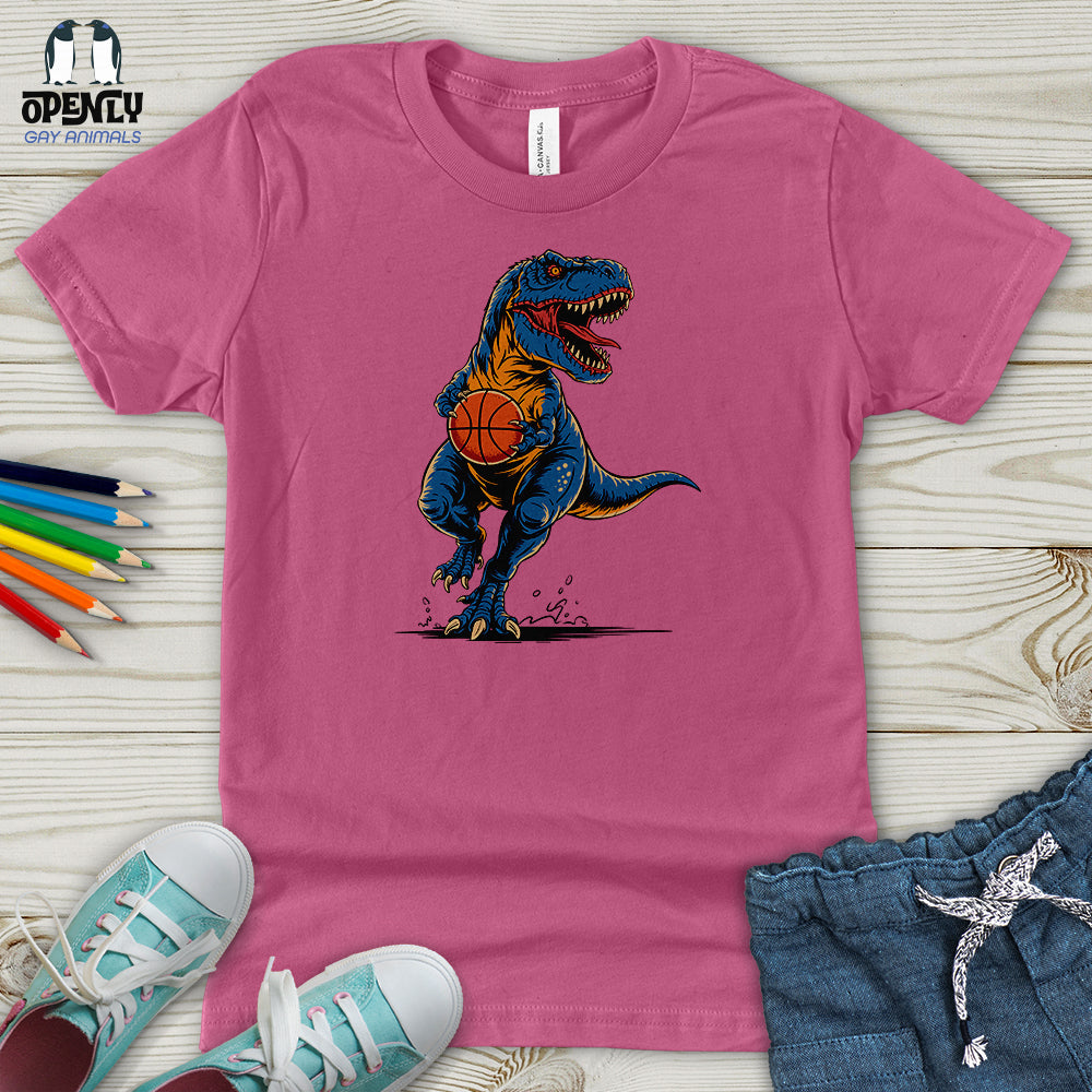 Dinosaurs Basketball Youth T-Shirt