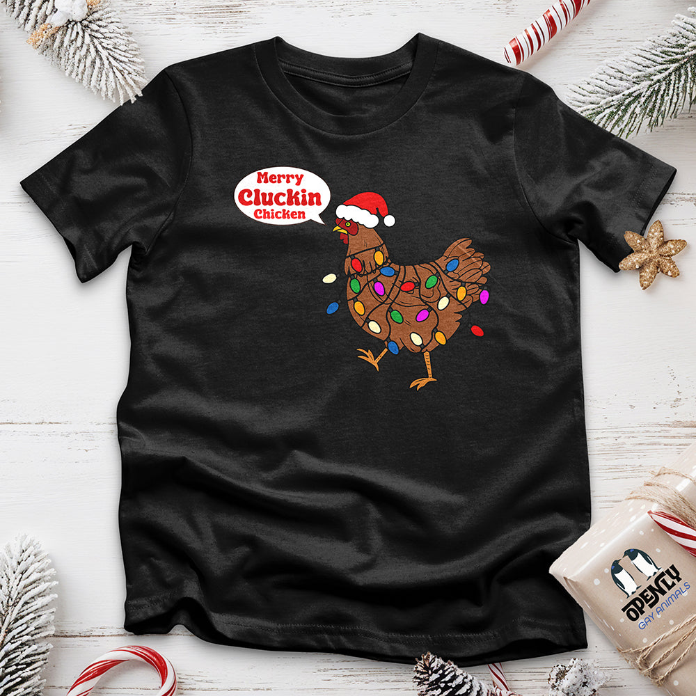 Merry Cluckin Chicken Unisex t-shirt