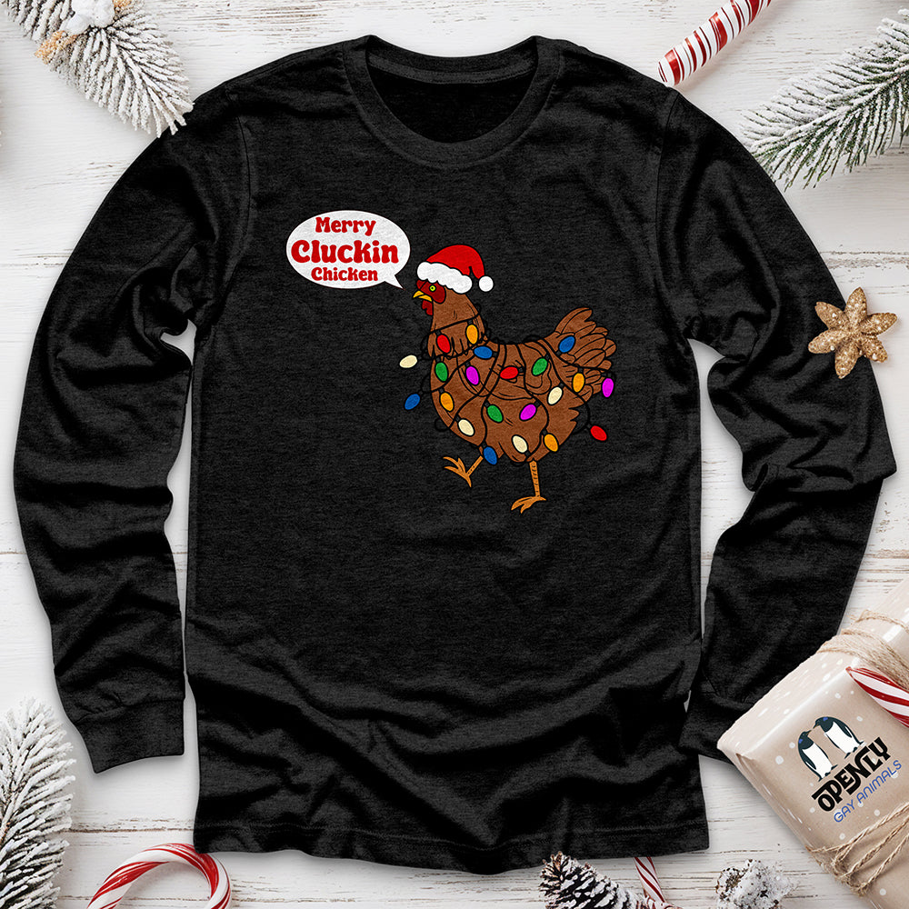 Merry Cluckin Chicken Unisex Long Sleeve Tee