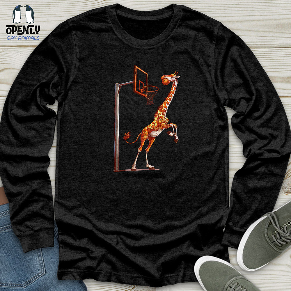 Giraffe Hoops Slam Unisex Long Sleeve Tee