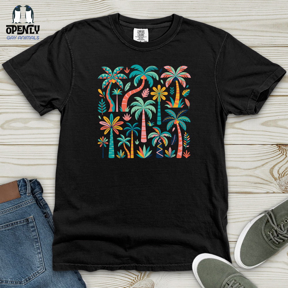 Colorful Palm Trees Heavy Cotton Comfort Colors Tee