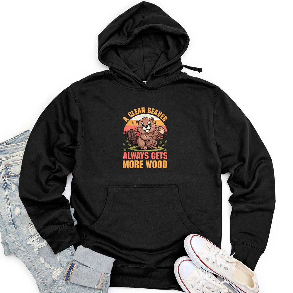 A Clean Beaver Unisex midweight hoodie