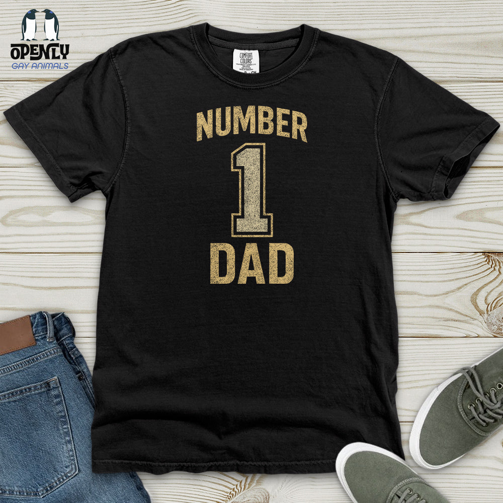 Number 1 Dad Heavy Cotton Comfort Colors Tee