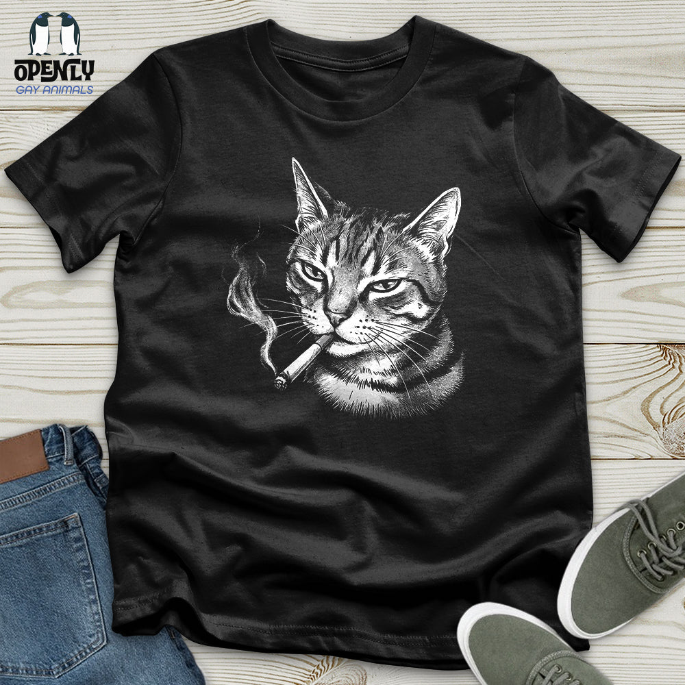 Smoking Cat Unisex T-Shirt