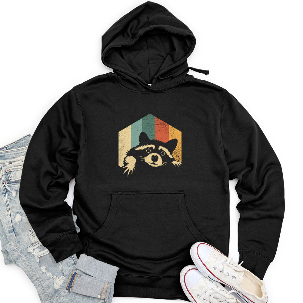 Retro Raccoon Unisex midweight hoodie