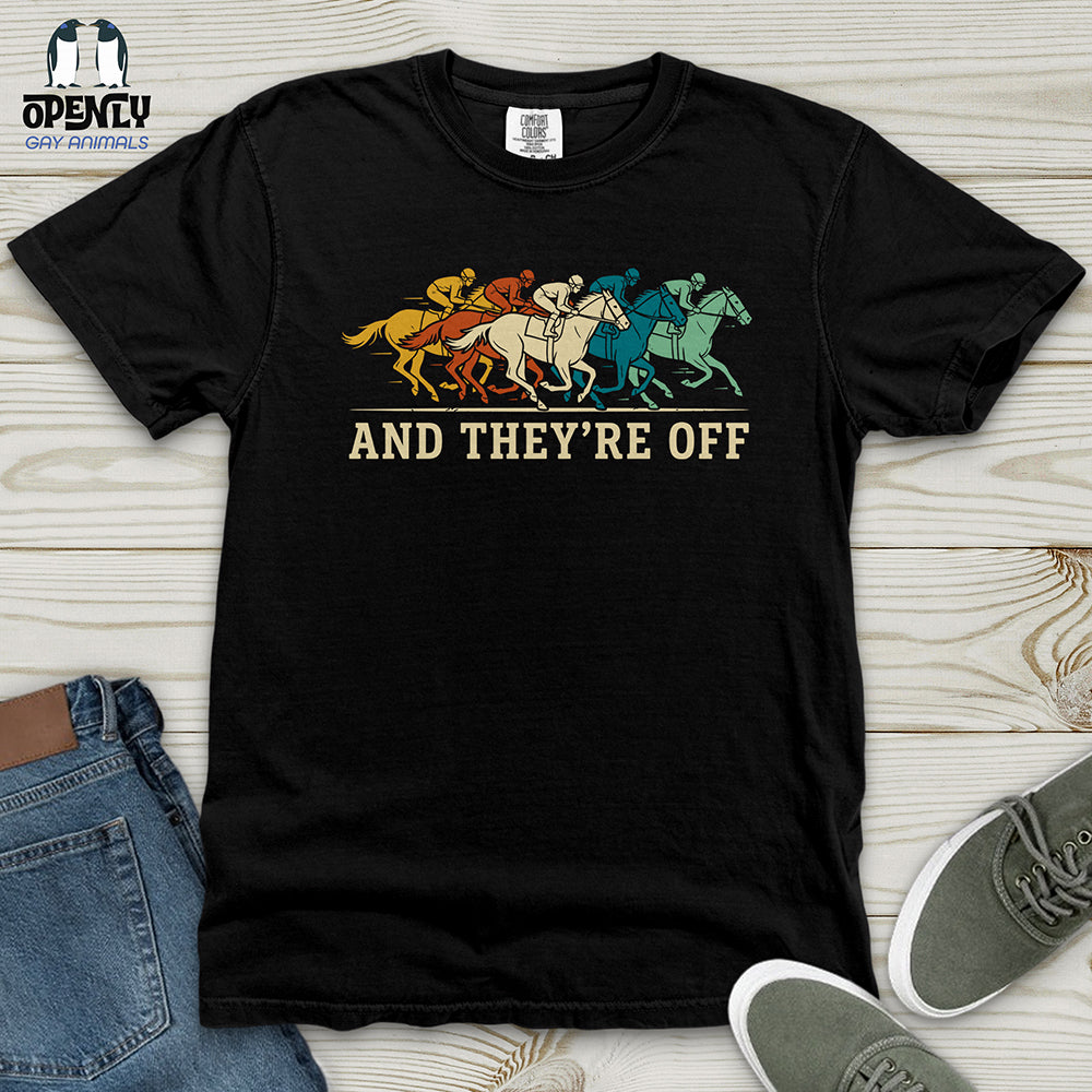 And They're Off Heavy Cotton Comfort Colors Tee