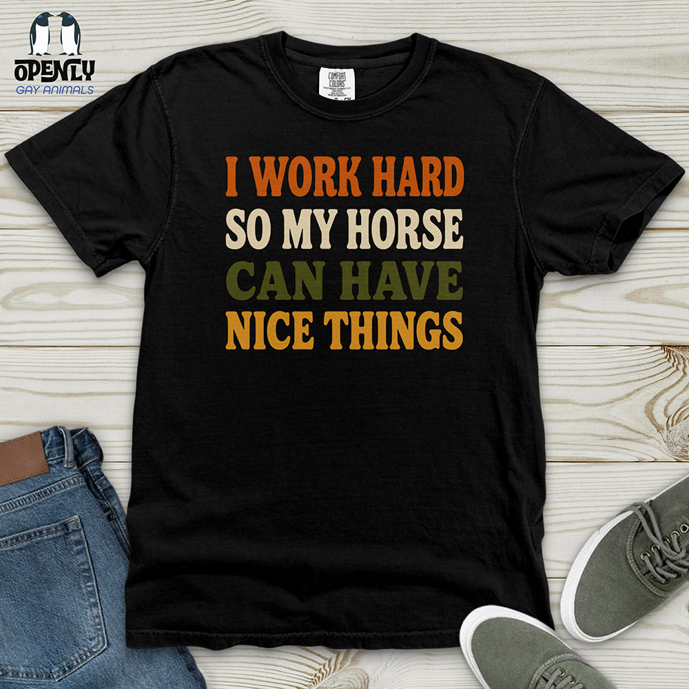 Work Hard Horse Layout Heavy Cotton Comfort Colors Tee