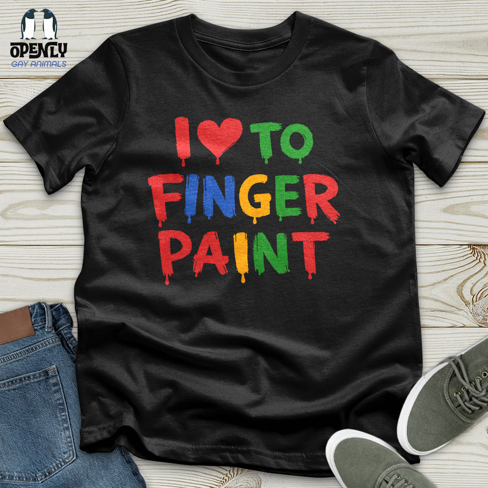 I Love to Finger Paint Male Couple T-Shirt