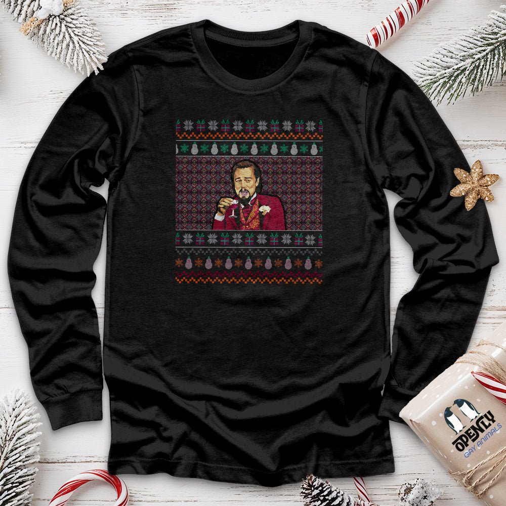 Laughing Leo DiCaprio Meme Unisex Long Sleeve Tee