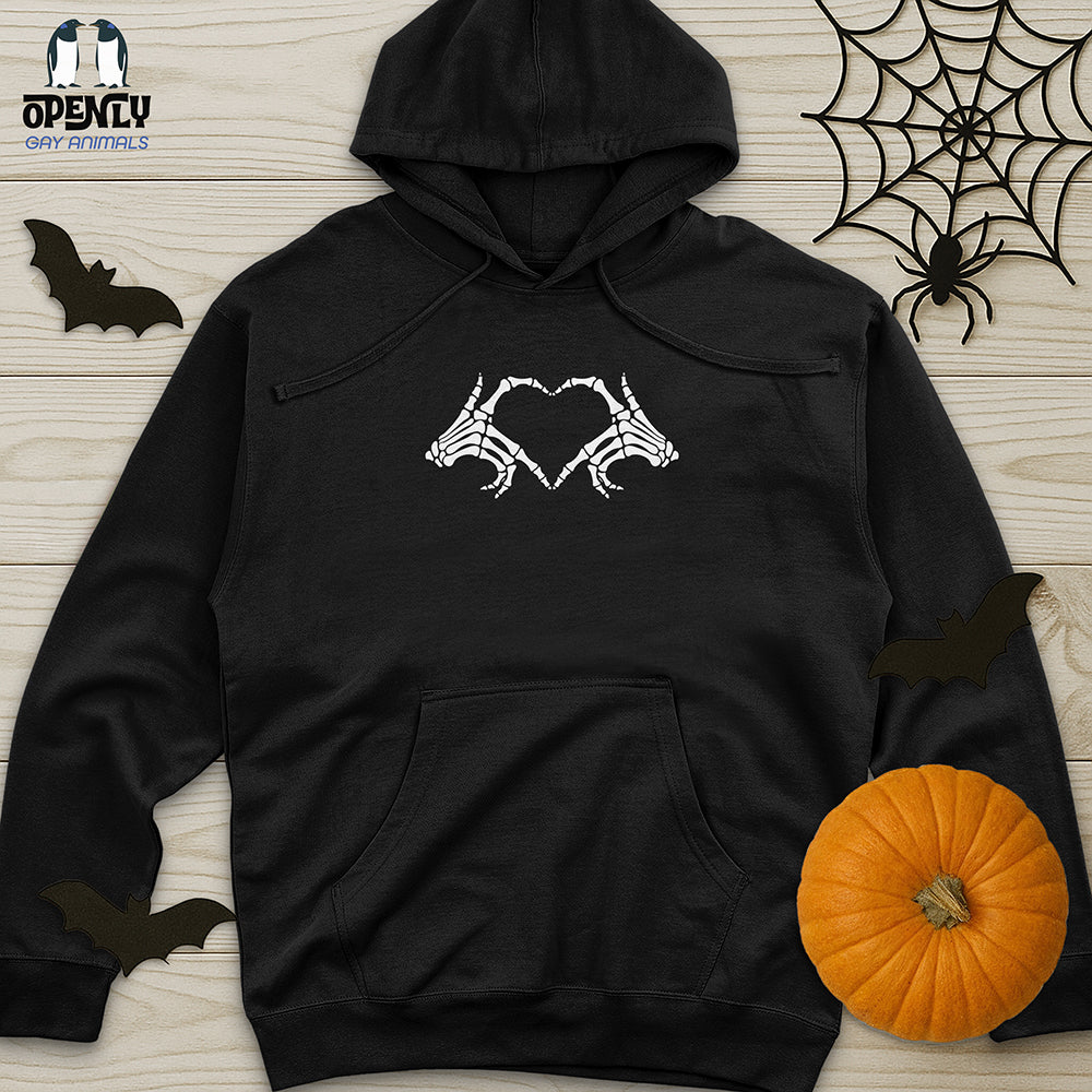 Halloween Skeleton Hand Shirt Unisex midweight hoodie