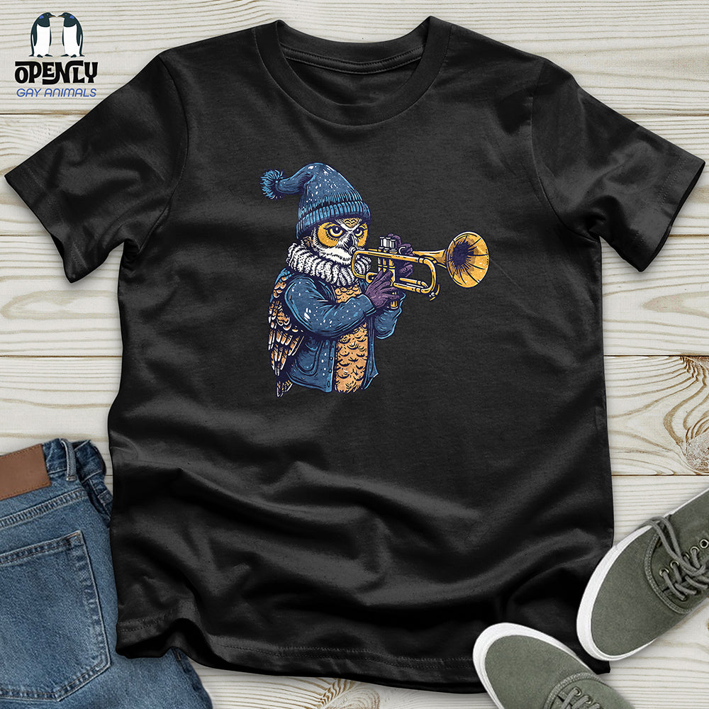 Owl Trumpet Performance Unisex t-shirt