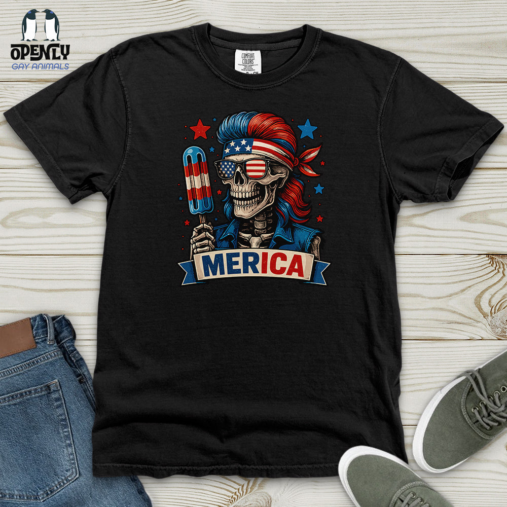 Merica Skull Heavy Cotton Comfort Colors Tee