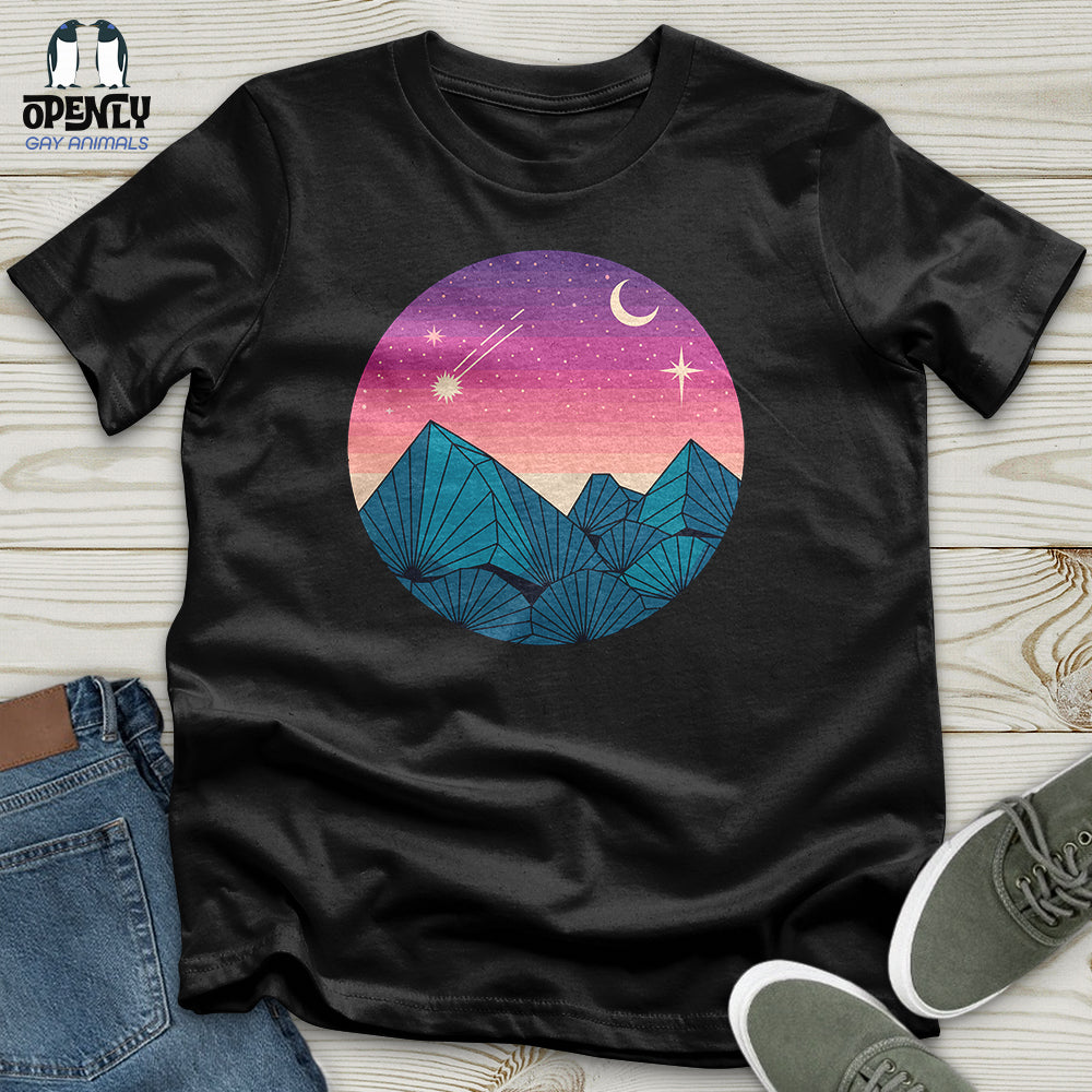 Geometric Mountain Landscape Unisex T-Shirt